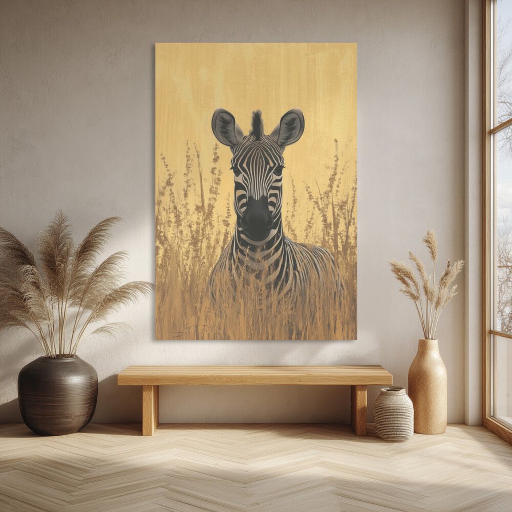 Hljóðvistarmynd sebrahestur 1220x1800x20 mm InEx