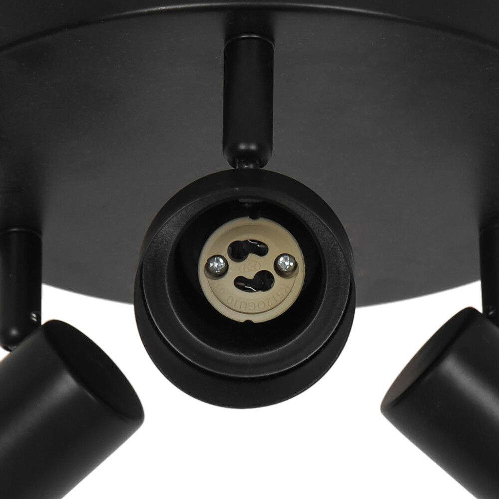 Kastarar 3xGU10 Nordlux Boston Ø20 cm málm svart