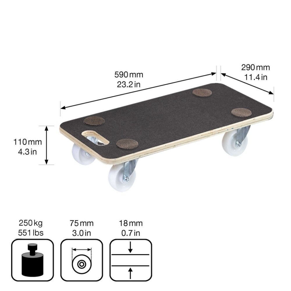 Flutningsbretti 570x290mm Wagner 250kg