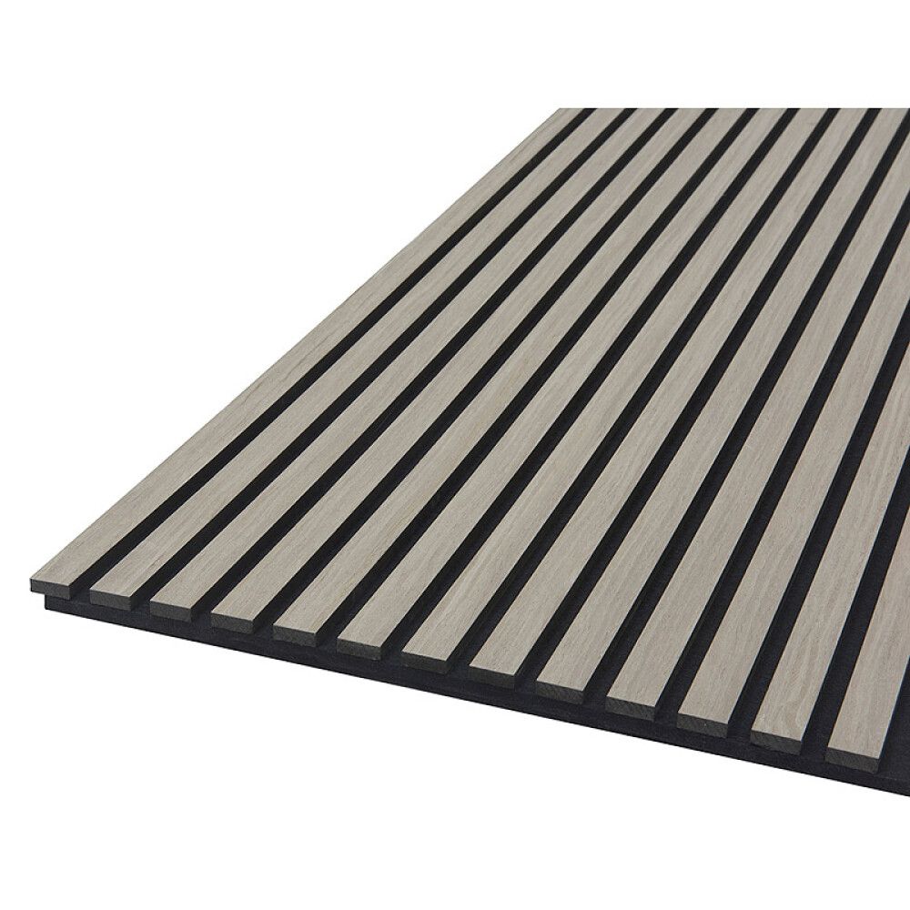 Hljóðdempandi plata grá eik 2440x520x18 mm Fanø