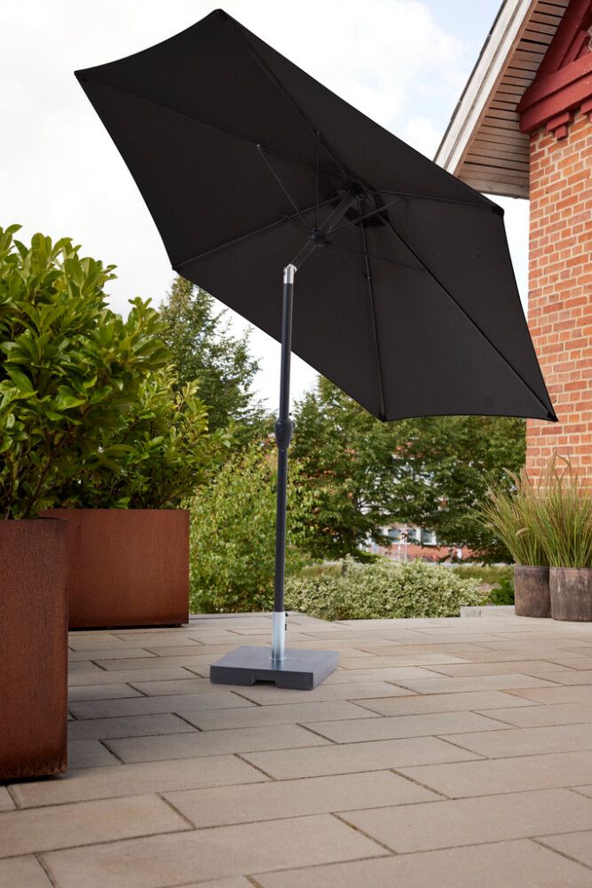 Sólhlíf Eva með sveif og halla Ø300cm Sunfun svört