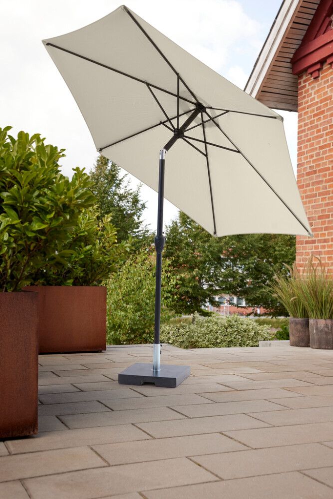 Sólhlíf Eva með sveif og halla Ø300cm Sunfun svört/ljósgrá