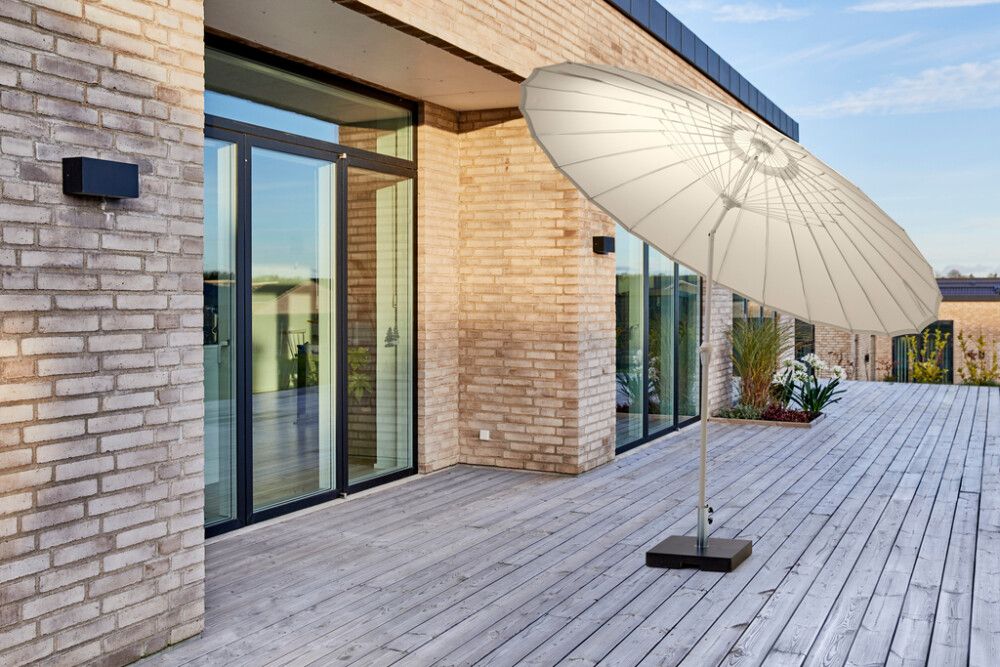 Sólhlíf Eva með sveif og halla Ø270cm Sunfun hvít/grá