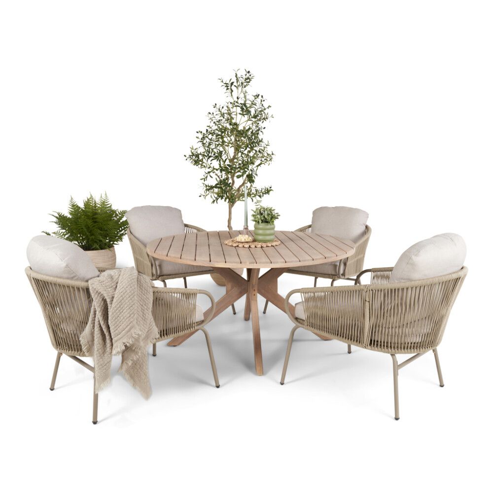 Garðborð Asta akasíu 140x76cm Sunfun