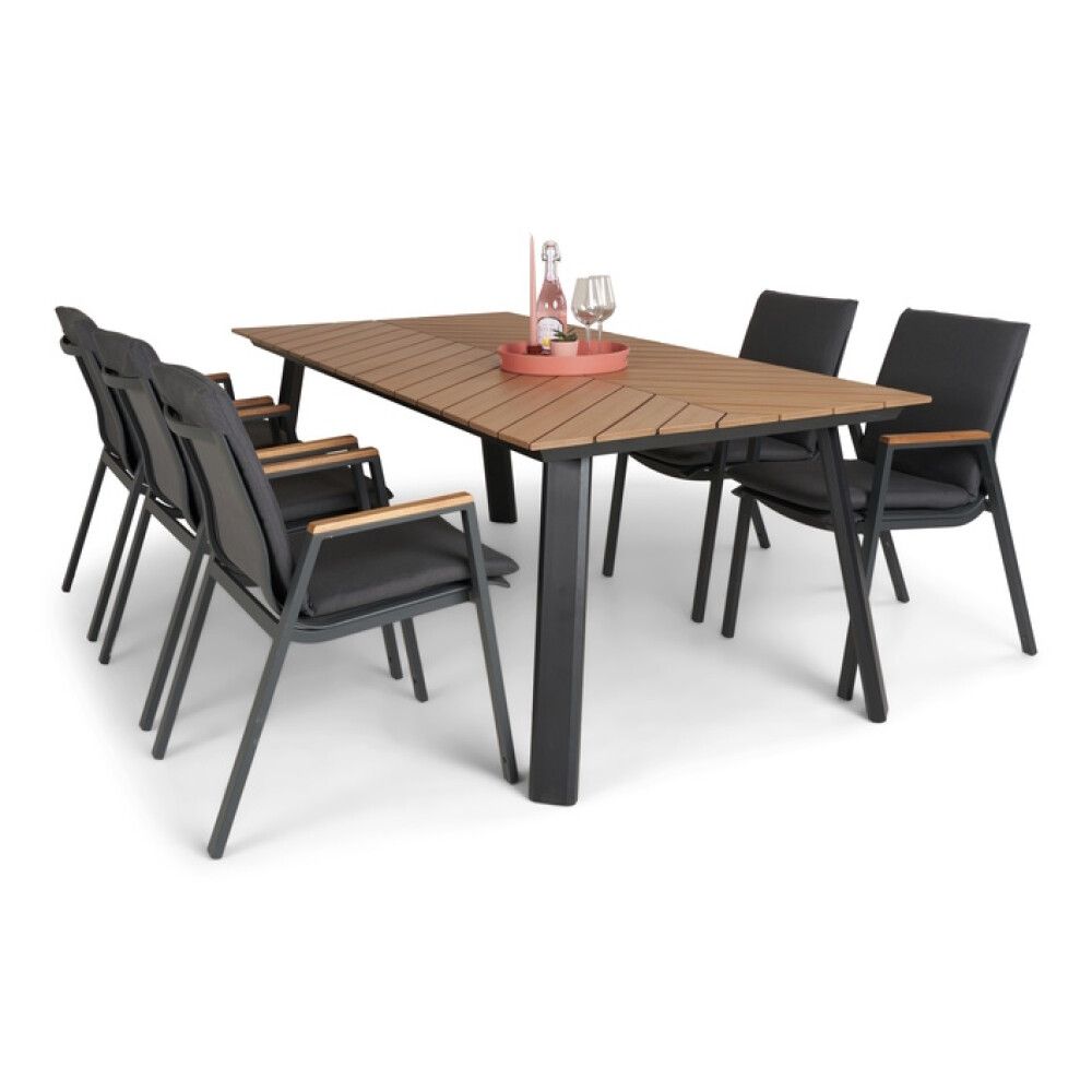 Garðborð Cille nonwood/ál 220x100cmSunfun