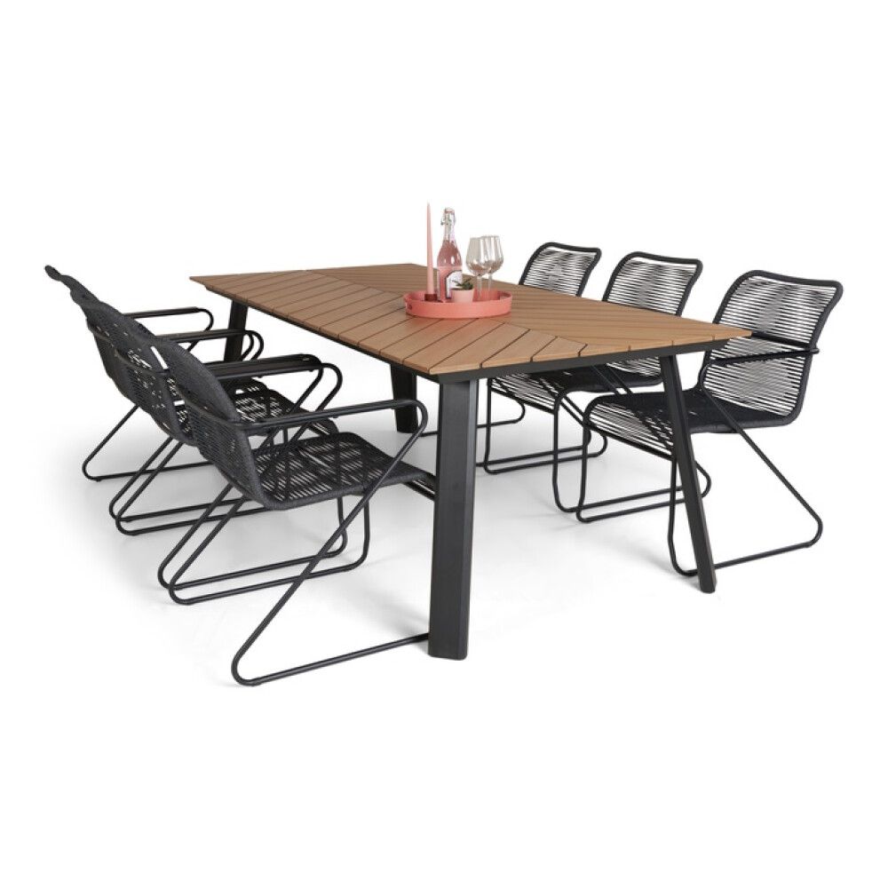 Garðborð Cille nonwood/ál 220x100cmSunfun