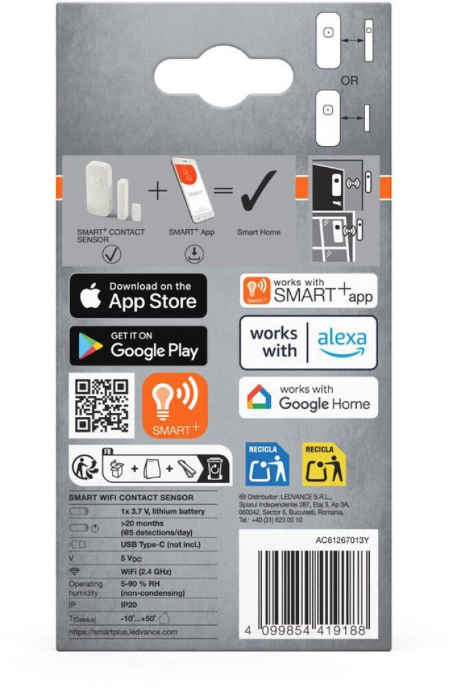 Hurðaskynjari Ledvance Smart+ WiFi