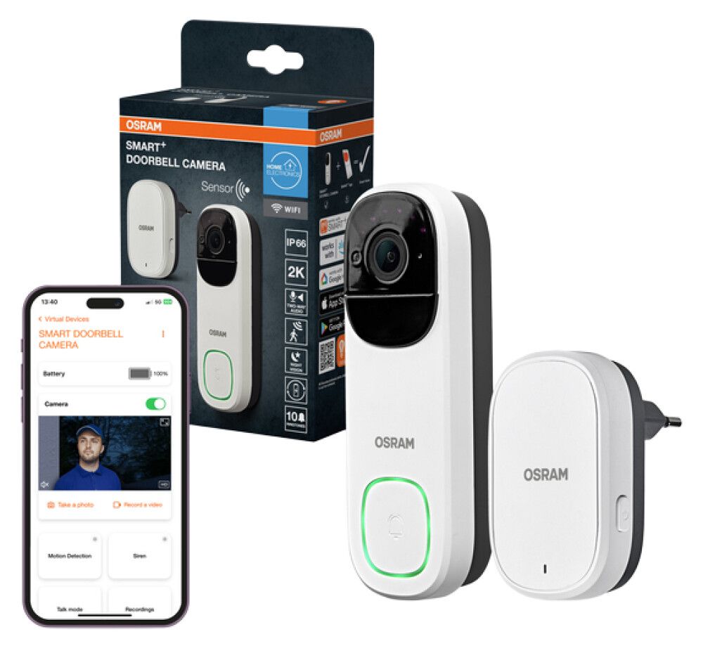 Dyrabjöllumyndavél Smart+ WiFi hvít