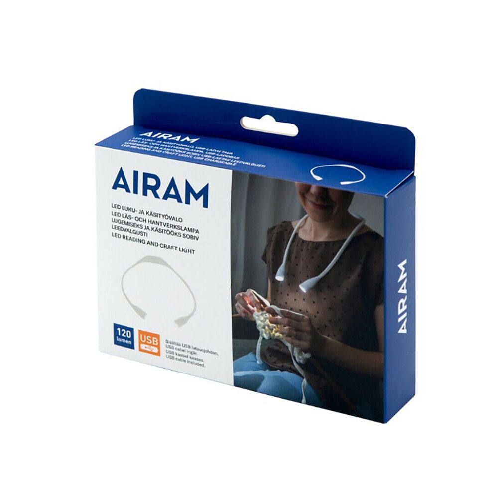 Les- og handavinnuljós LED Airam hvítt