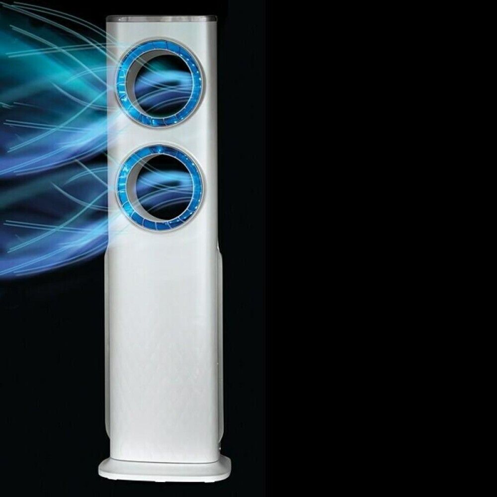 Turnvifta 100 cm með fjarstýringu Proklima Bucco silfurlituð