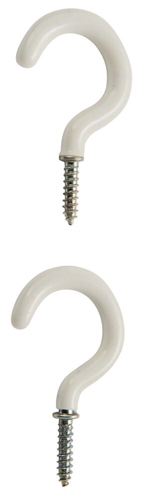 Krókur 28x52mm 10stk hvítur