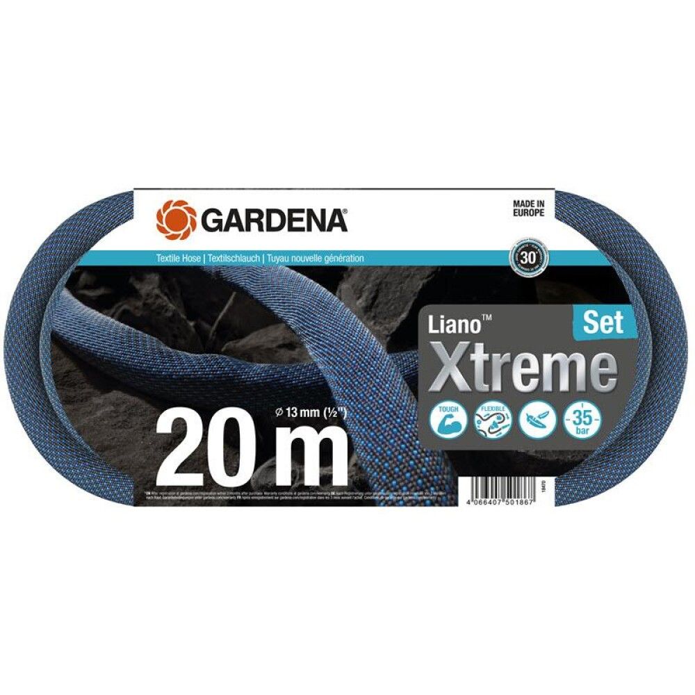 Garðslöngusett Liano Xtreme 20m 1/2" Gardena