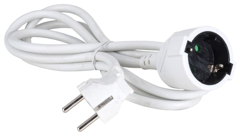 Framlengingarsnúra jarðtengd 3x1,5Q 5m Airam hvít