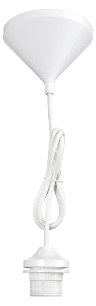 Snúra fyrir loftljós með baldakin E27 1,5m Airam hvít