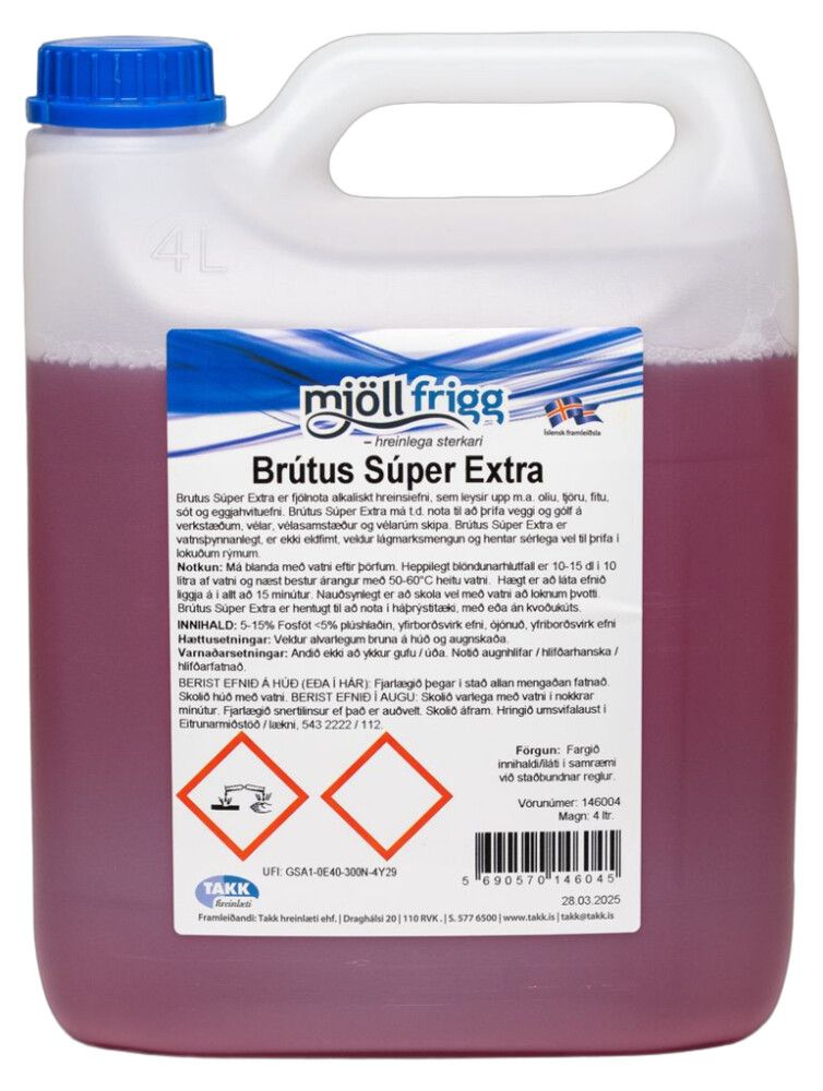 Gólfhreinsiefni Brútus Super Extra 4L
