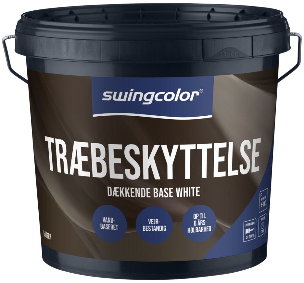 Viðarvörn þekjandi hvítur grunnur 5L Swingcolor