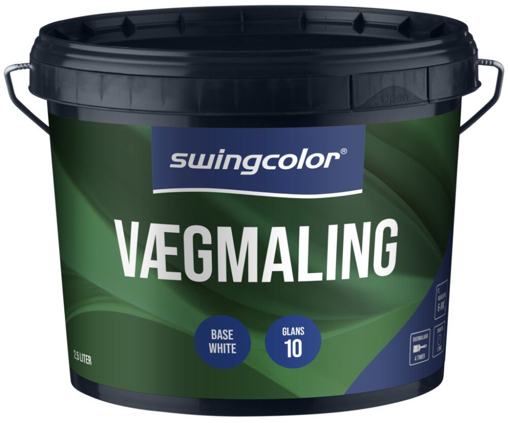 Veggmálning hvítur grunnur 2,5L Swingcolor