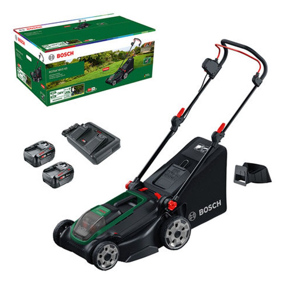 Sláttuvél 2x4Ah 18V Bosch Rotak 43cm