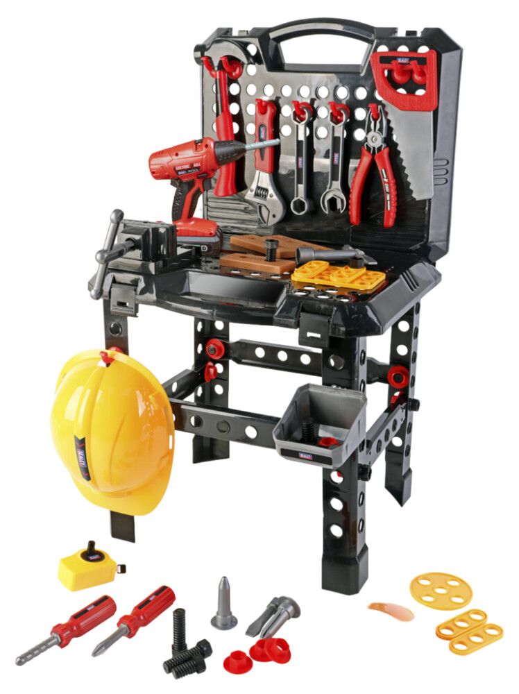 Leikfanga verkfærasett með borði fyrir börn 90 hlutir Sealey