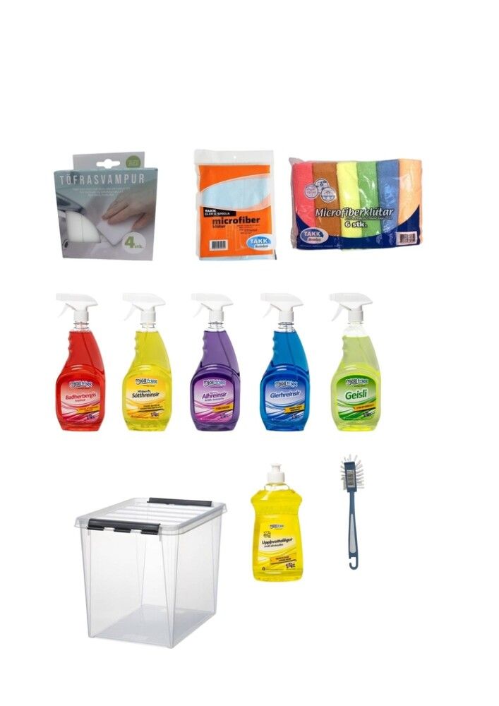 Hreingerningarkassi 40x30x32 cm Takk