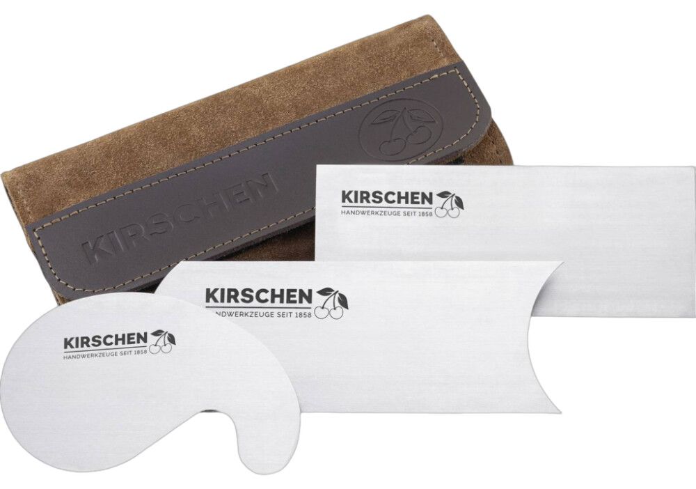 Sköfusett Kirschen með velúr tösku