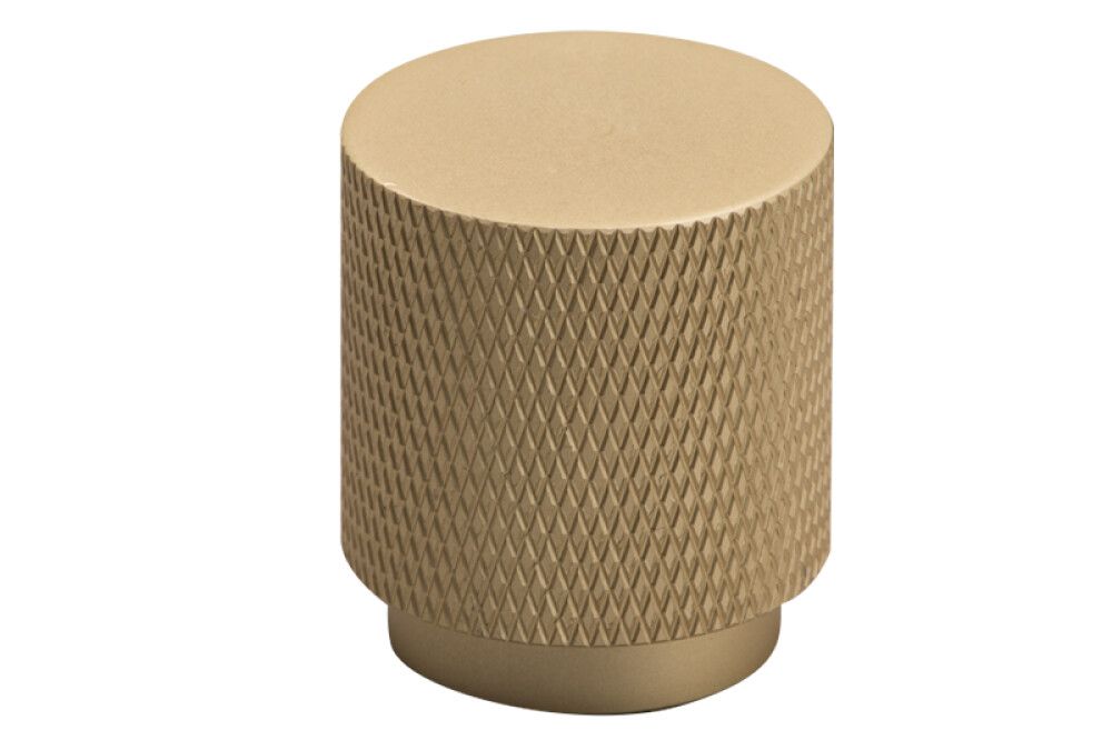 Hnúður rifflaður Ø25mm matt gylltur