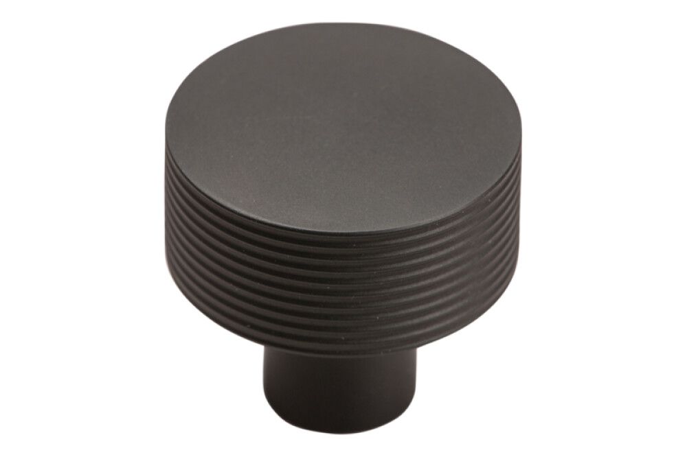 Hnúður rifflaður Ø25mm. matt svartur