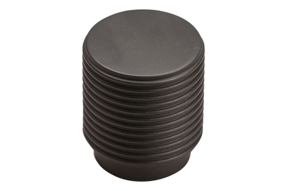Hnúður rifflaður Ø25 mm matt svartur