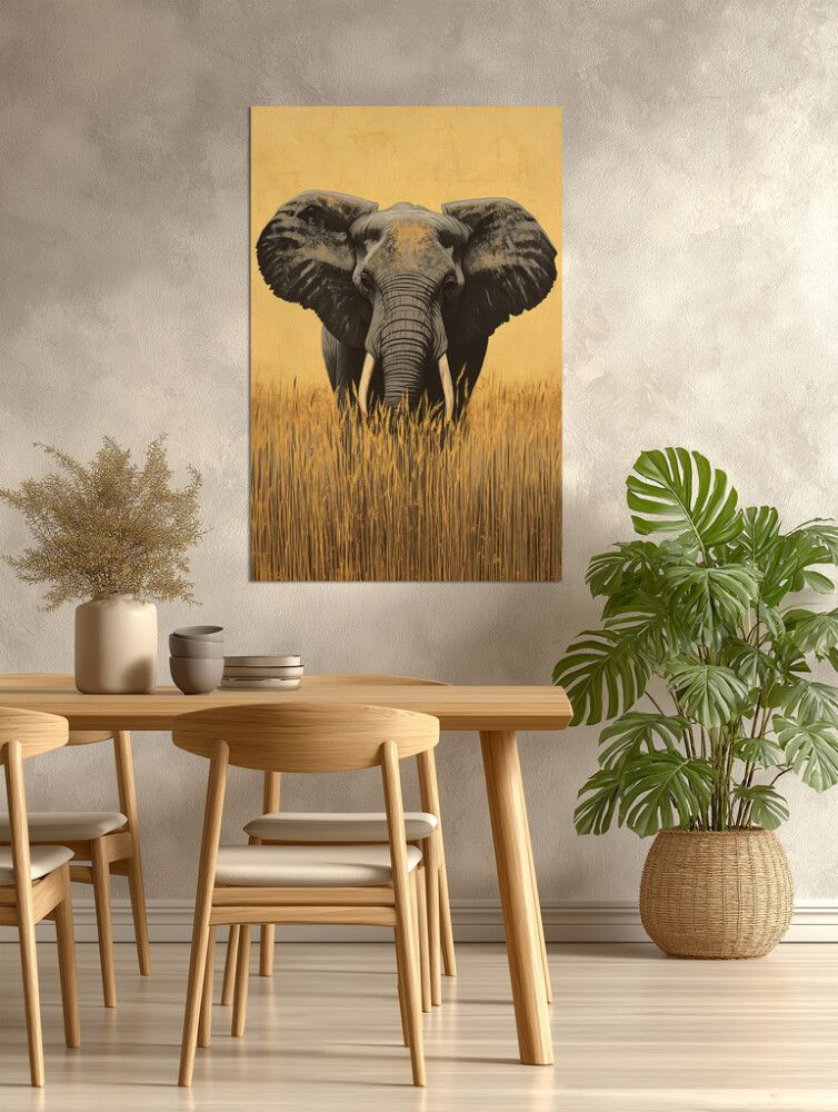 Hljóðvistarmynd fíll 800x1220x20 mm InEx