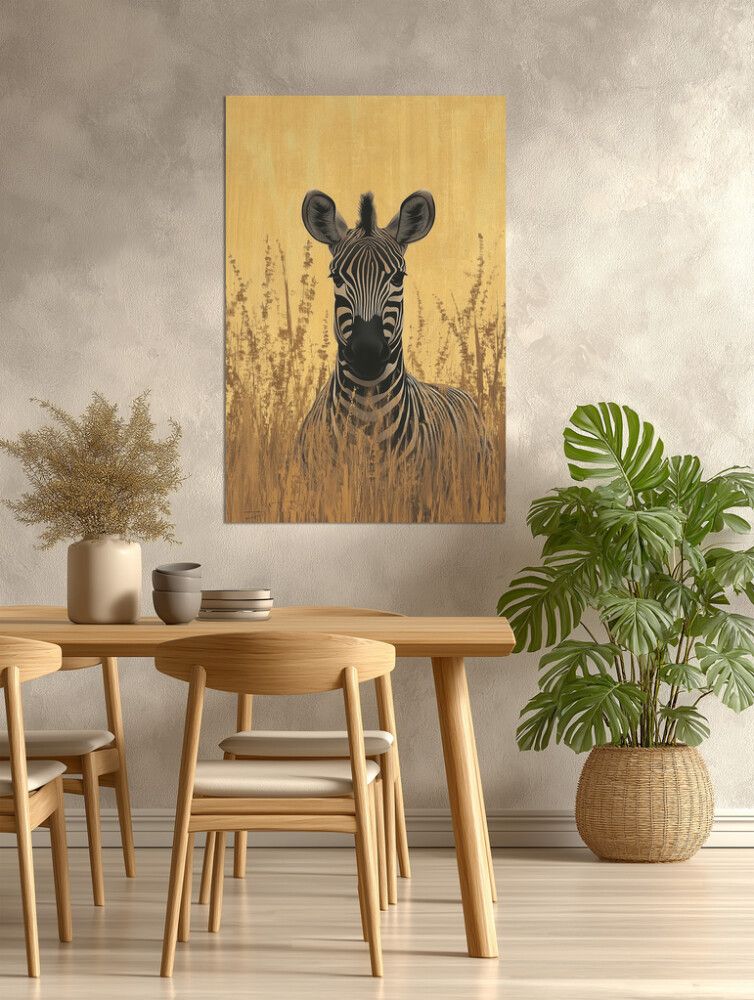 Hljóðvistarmynd sebrahestur 800x1220x20 mm InEx