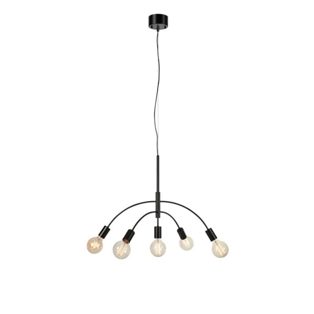 Hangandi ljós 5xE27 Cygnus Ø70 cm svart
