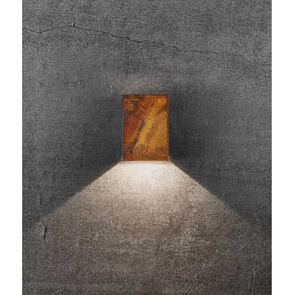 Veggljós LED Fold 10 Corten stál 14,8 cm