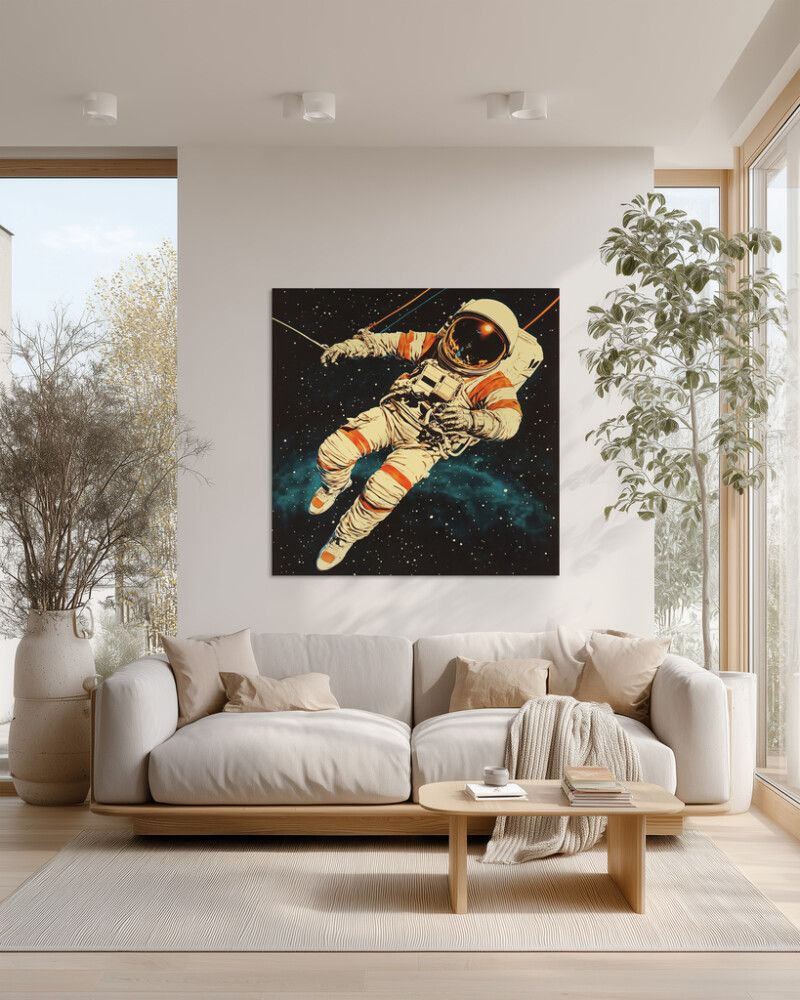 Hljóðvistarmynd geimfari 1 1220x1220x20 mm InEx