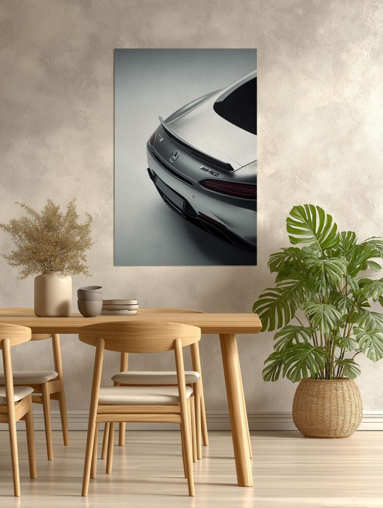 Hljóðvistarmynd sportbíll grár 800x1220x20 mm InEx