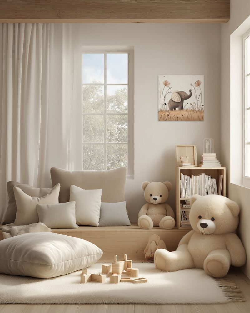 Hljóðvistarmynd fíll 600x600x20 mm InEx