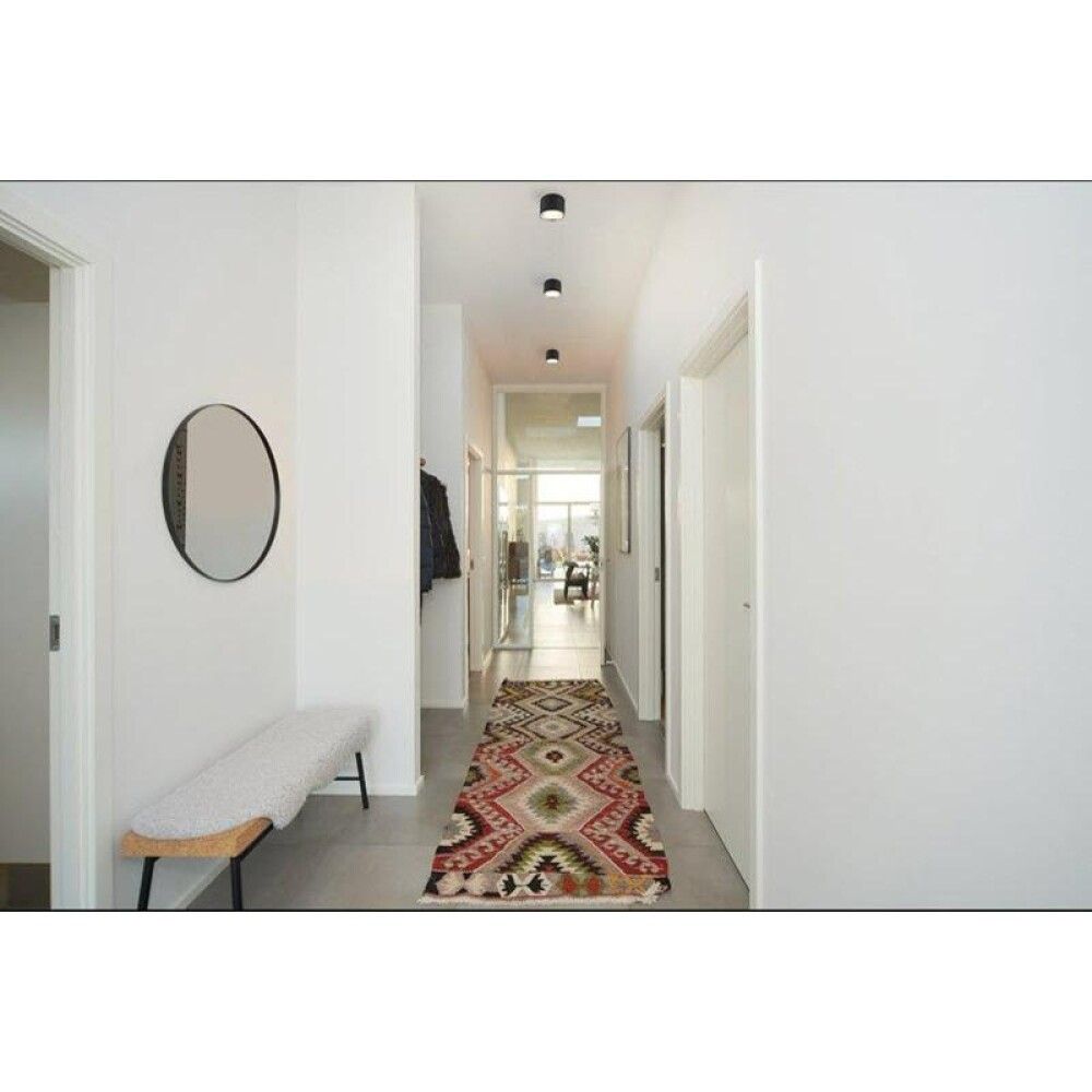 Baðherbergisljós LED Fallon svart Ø10 cm