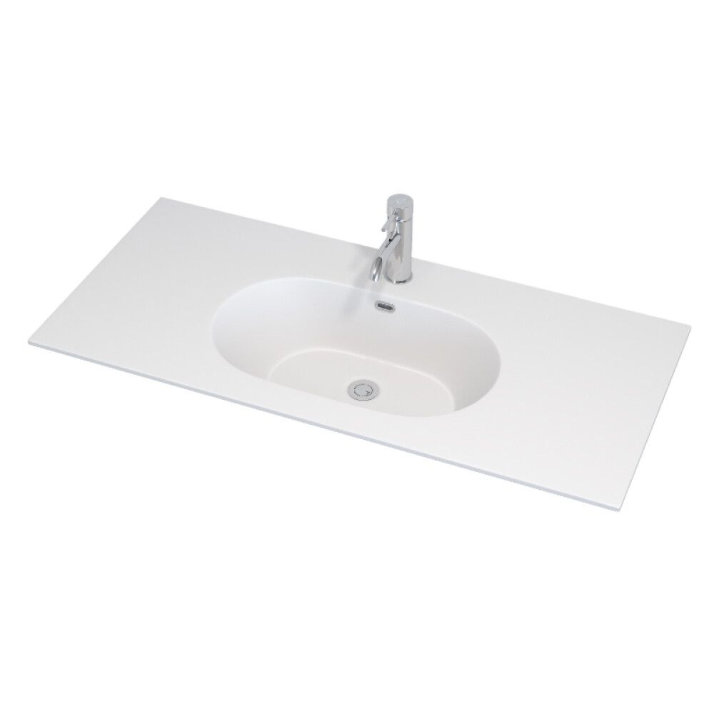 Handlaug 100x46 cm Svanholm Rendalen matt hvít