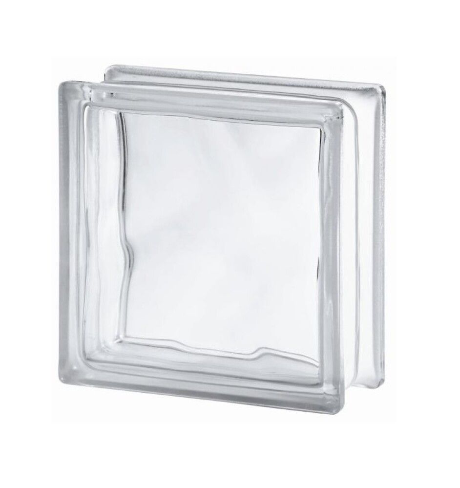 Hleðslugler glært 19x19x8 cm.