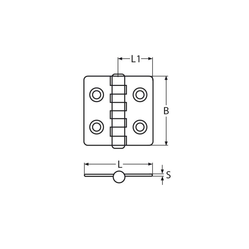 Lamir 40x40 mm Marinetech 81479 A2