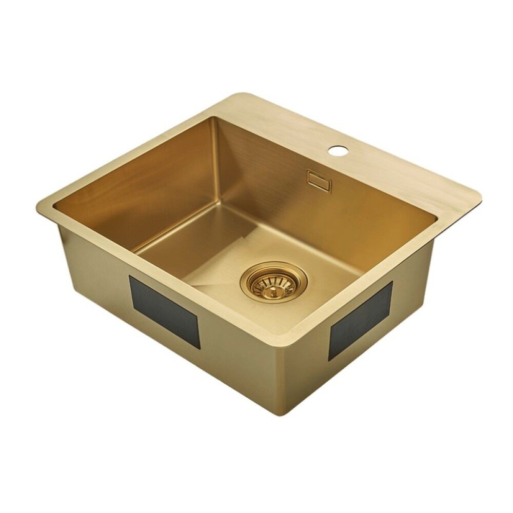 Stálvaskur Middelfart 54x50cm 500BK2 rústfrítt stál messing