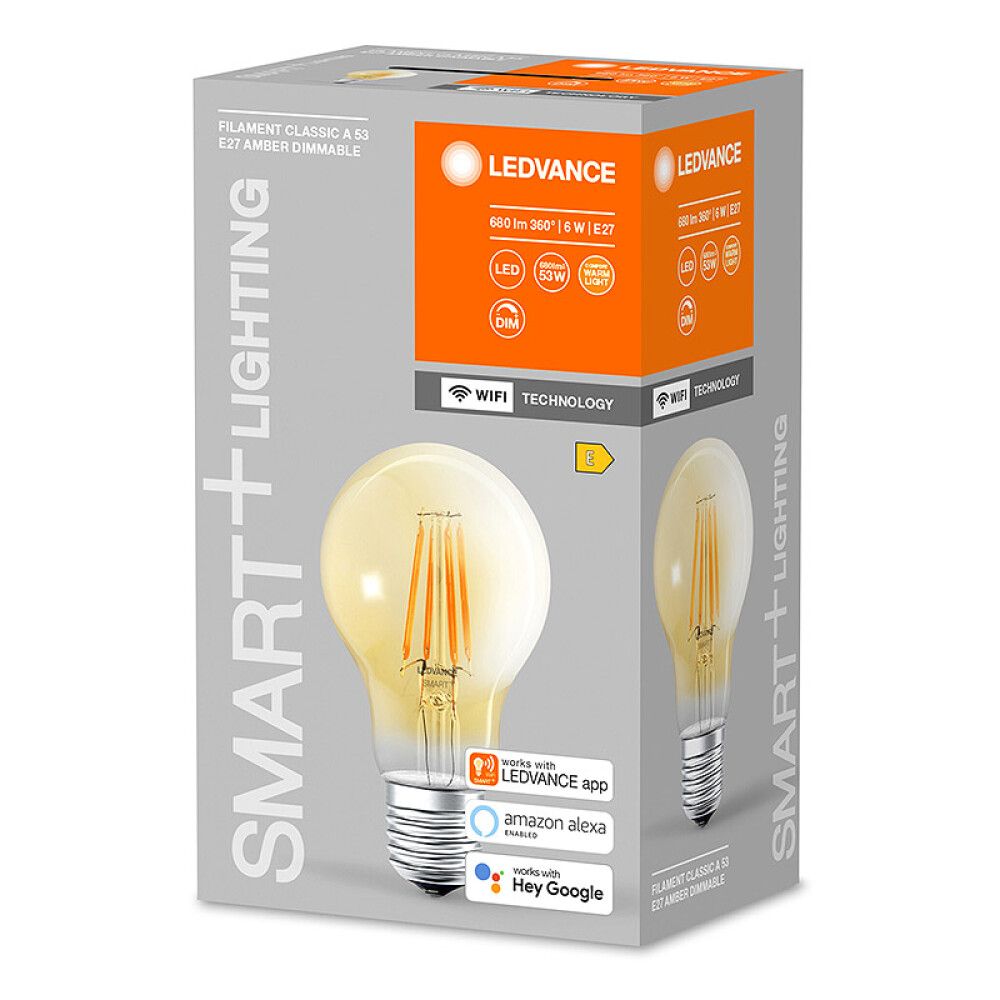 Snjallpera LED E27 2400K Wiz 6W Ø60 mm