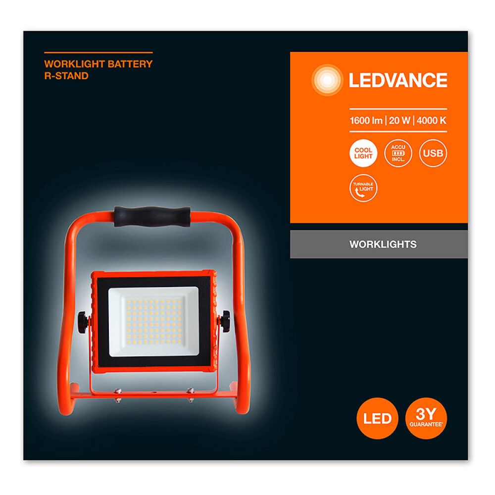 Kastari LED 20W rafhlöðu 
