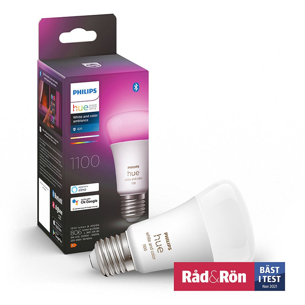 Ljósapera E27 A60 9W Philips Hue White & Color Ambiance