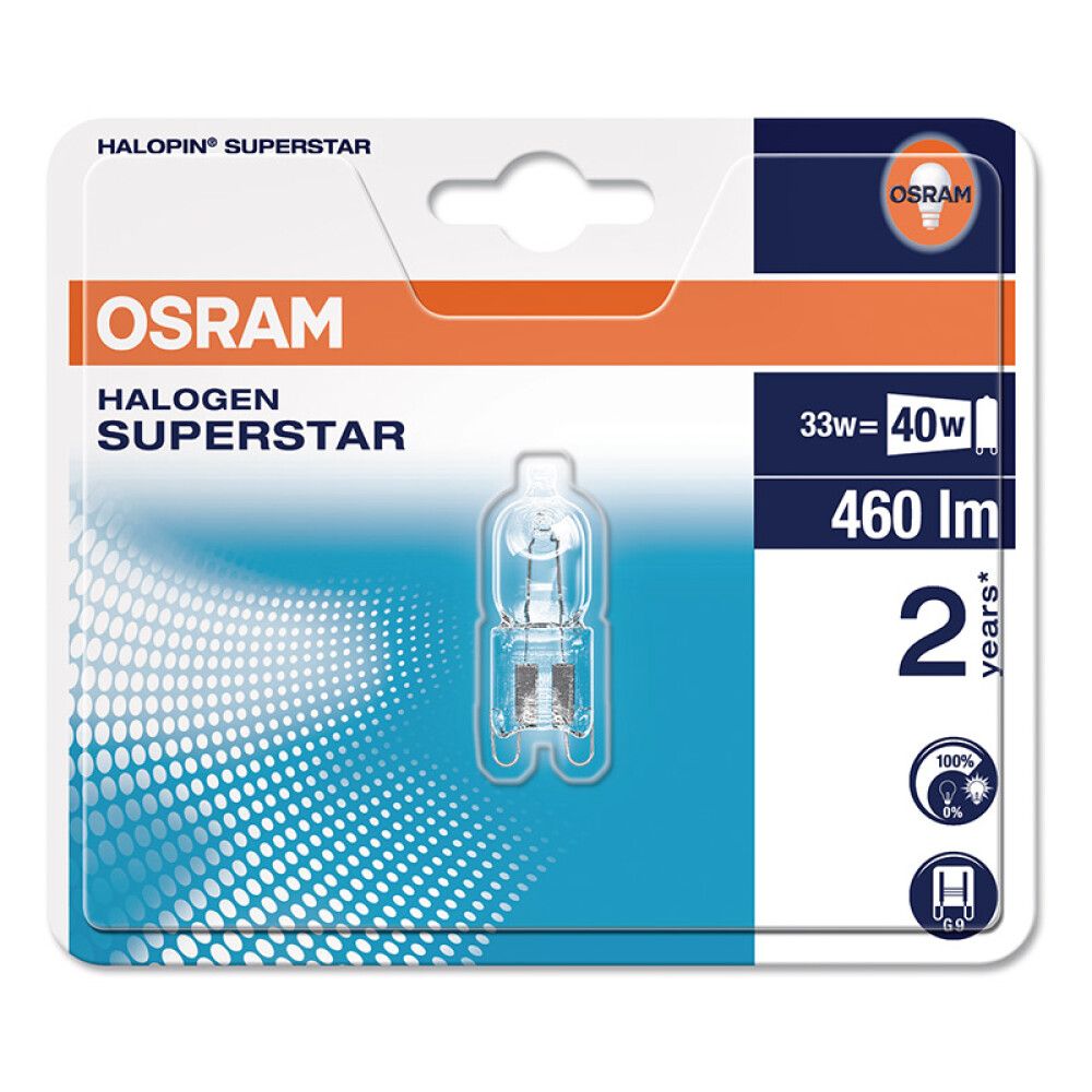 Ljósapera LED G9 2700K Osram 33W Ø14 mm