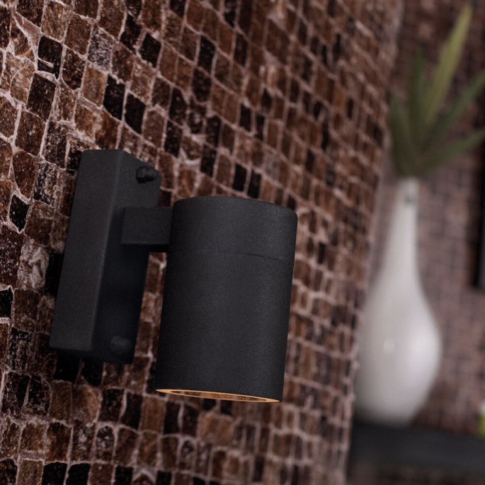 Veggljós GU10 Tin svart Ø6 cm