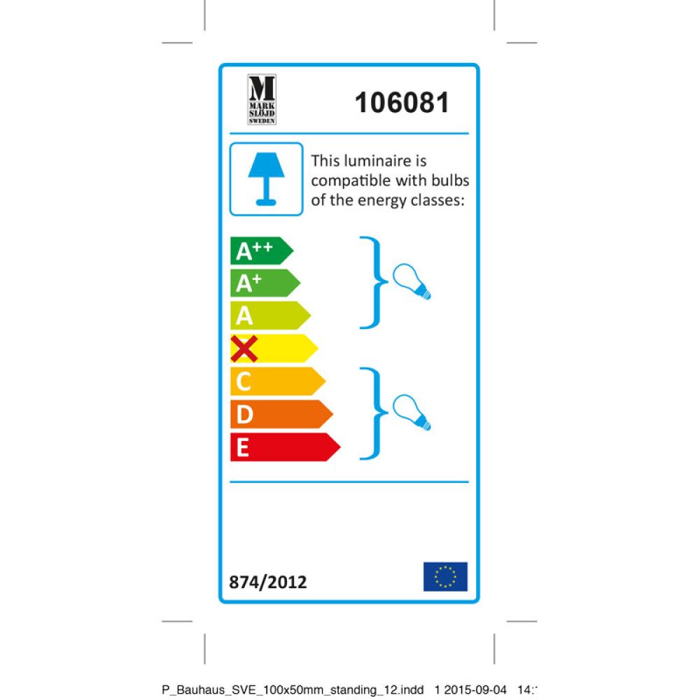 Veggljós GU10 Valencia 45cm