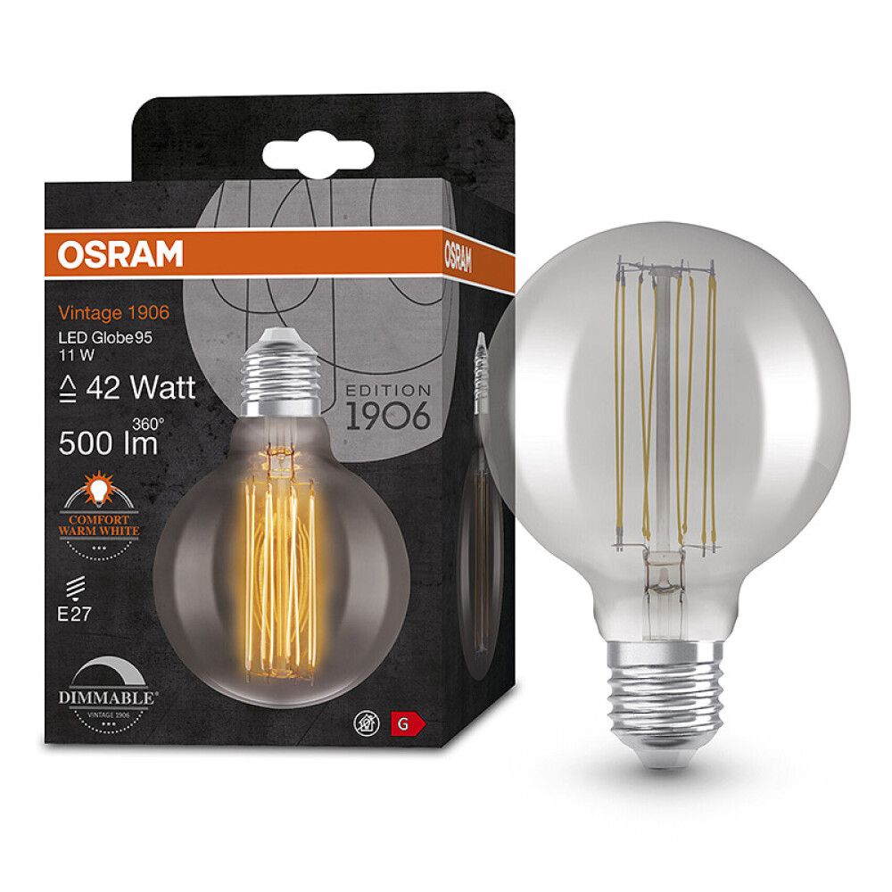 Skrautpera LED E27 1800K Osram 1906 11W