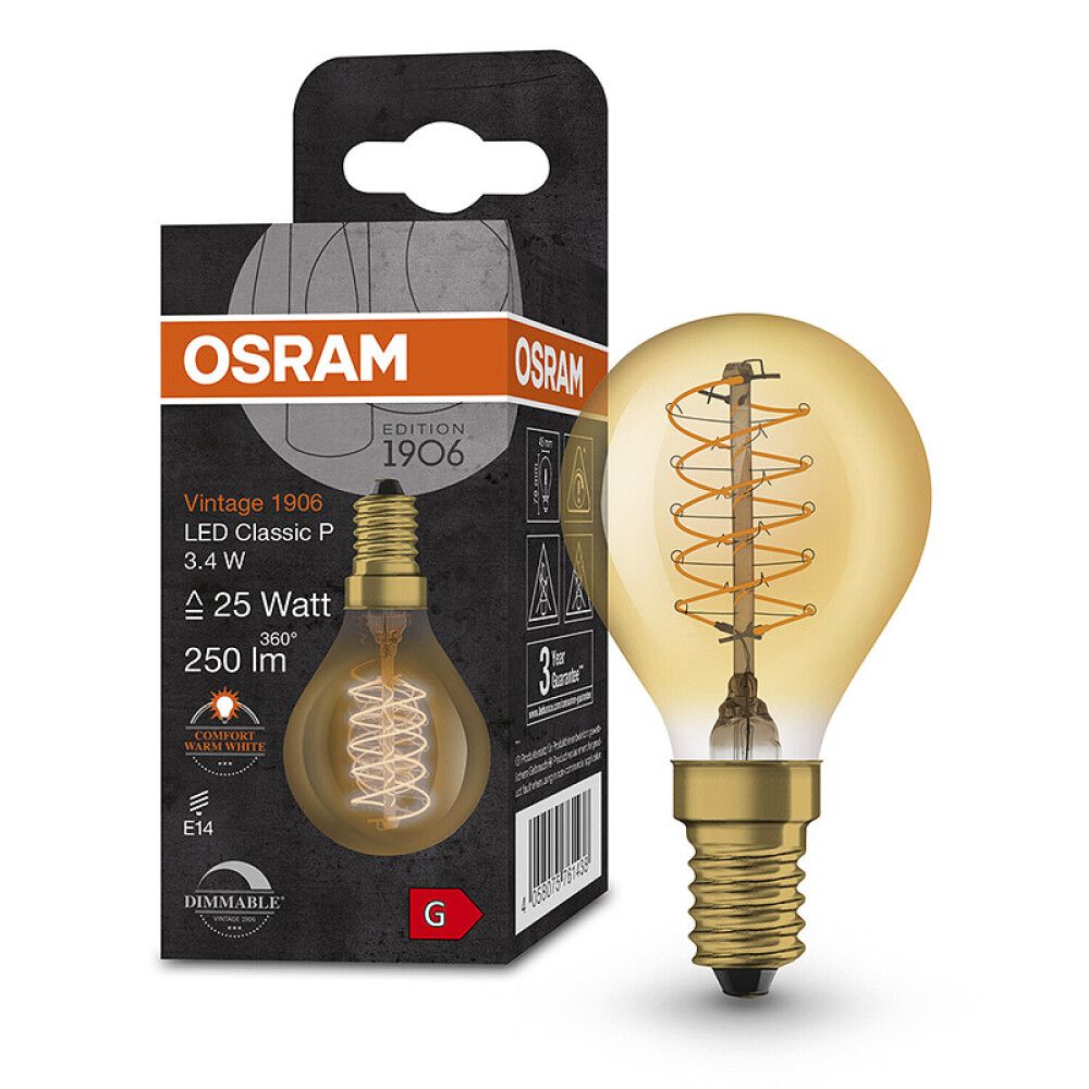 Skrautpera LED E14 Osram 1906 3,4W