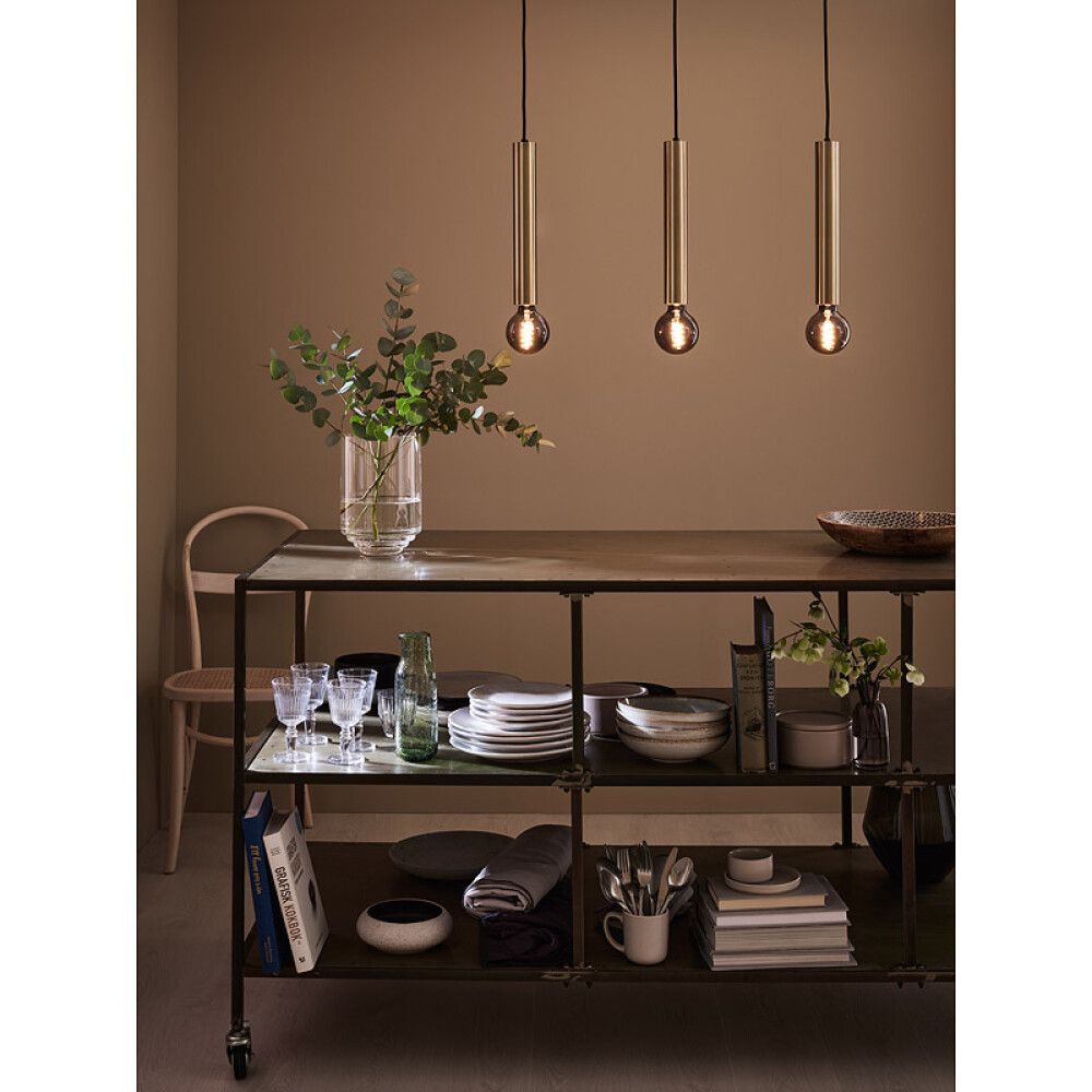 Hangandi ljós 3xE27 Sencillo 75 cm messing