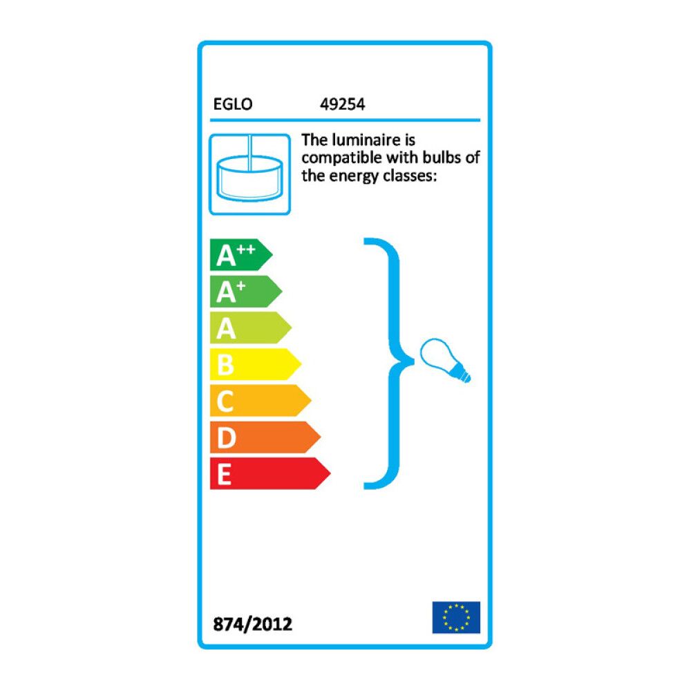 Loftljós Carlton, E27, 60W frá Eglo, þv.31 cm, svart/kopar